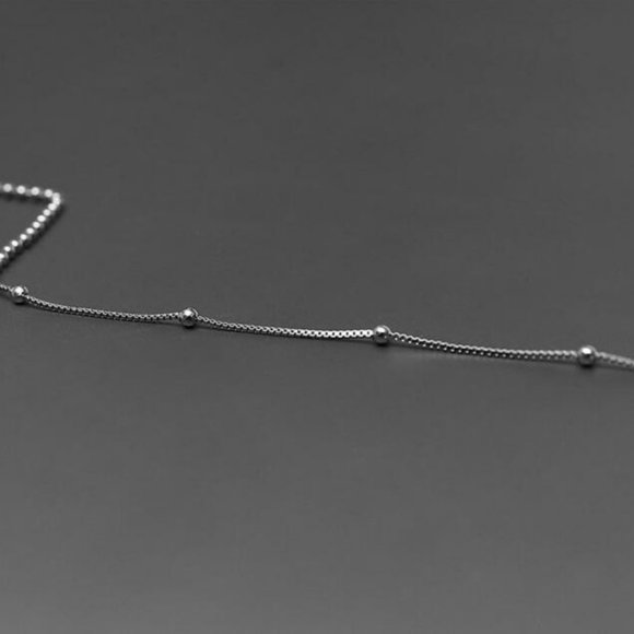 *NEW Rose Gold/Sterling Silver Lucky Bead Necklace - Picture 9 of 9